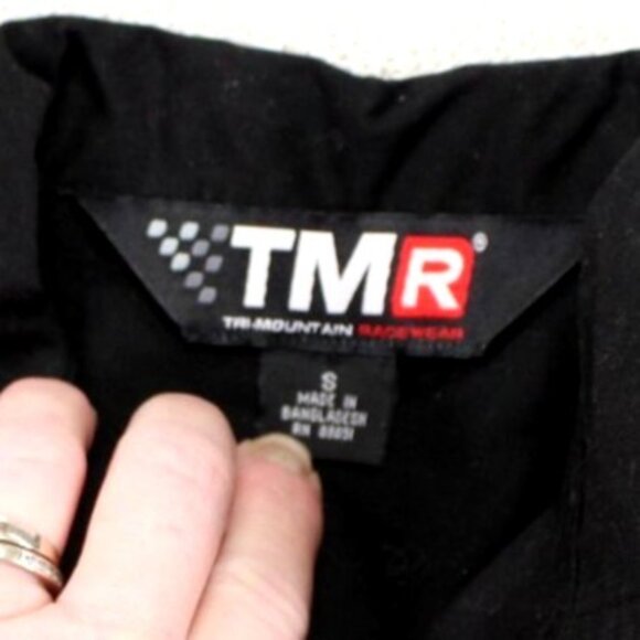 Mens TMR Tri-Mountain Racewear Black Button-Up Shirt W/ Scat Pack Logo & Striped - Picture 4 of 9